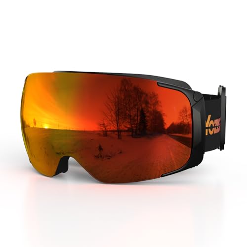 Inuito Skibrille, Snowboardbrille, OTG-Skibrille mit UV400-Schutz, Antibeschlag, Blendschutz, REVO-Tech-Skibrille, geeignet zum Snowboarden, Schneemobilfahren, Skibrille für Männer und Frauen von Inuito