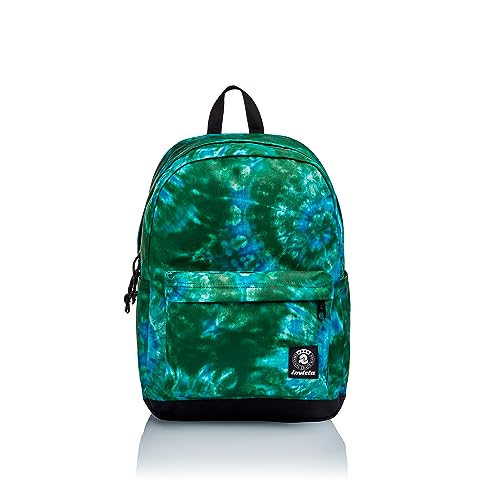 Invicta CARLSON Tie & Dye Green, Rucksack aus nachhaltigem Stoff, Geräumige Schultasche für Teenager, Mädchen und Jungen, für Uni, Sport & Freizeit, mit Laptopfach, italienisches Design, grün von Invicta