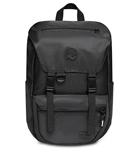 Invicta Rucksack, JOLLY X Umweltfreundlicher Tagesrucksack, Für Büro, Ausflüge & Pendeln, Für Uni, Sport, Freizeit, mit seitlichen Taschen & 15,6'' Laptopfach, italienisches Design, schwarz von Invicta