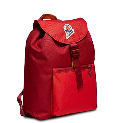 Invicta Rucksack - Mini Alpino ColorBLOCK, Rot - Tasche für Damen Freizeit - Bürorucksack, Reisen, rot, Taglia unica, Modern von Invicta