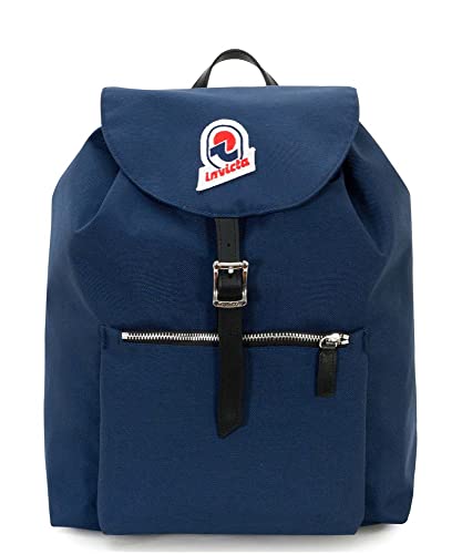 INVICTA ALPINO HERITAGE Rucksack, Backpack, Daypack, Tasche, Italienisches Design mit Lederdetails;Leicht und Kompakt für Reise und Ausflüge, Damen, Herren & Teenager, blau von Invicta
