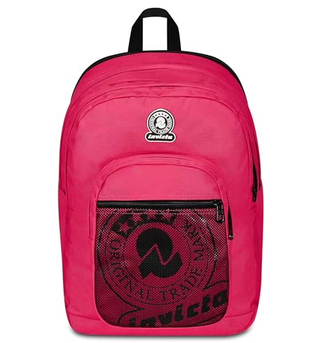 Invicta Schulrucksack Dial Full Space Solid, Rosa, Doppelrucksack mit erweiterbarem Band, PC-Tasche, Trinkflaschentasche und Organizer-Tasche, Reiserucksack, Rosa, Taglia unica, schulisch von Invicta