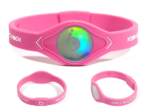 (Small - 17.5cm / 6.9in, Pink / White) - OFFICIAL - Ionic Balance Band - Latest Generation MK2 Technology von Ionic-Balance