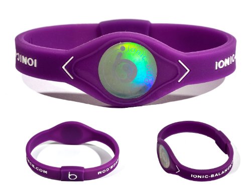 (X-Large - 22cm / 8.7in, Purple / White) - OFFICIAL - Ionic Balance Band - Latest Generation MK2 Technology von Ionic-Balance