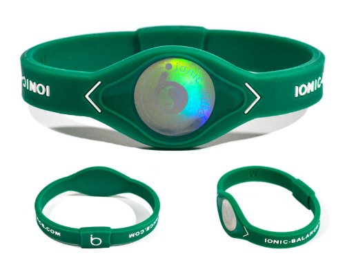 Offizielles Ionen-Armband mit MK2-Technologie Grün/Weiß Small - 17,5 cm von Ionic-Balance