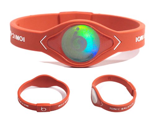 Offizielles Ionen-Armband mit MK2-Technologie Orange/Weiß XS (16 cm) von Ionic-Balance