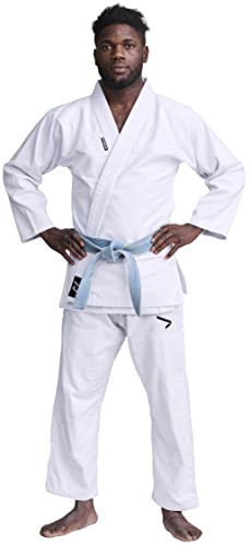 Ippon Gear Brazilian Jiu Jitsu Einsteiger Anzug inkl weißem Gürtel [Größe A2 I Pearl-Weave Material I 350gr/m² Stoffdichte] weiß von IPPONGEAR