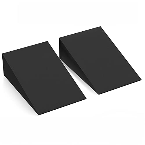 Iptienda Yoga-Wedge, 2 Stück schräge Boards für Yoga, Stretch, Kniebeugen, Yoga-Keilblöcke, Balance-Boards/Fitness verbessert tiefe Kniebeugen, 28 x 25 x 9 cm (schwarz) von Iptienda