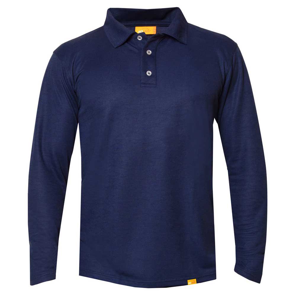 Iq-uv Uv 50+ Long Sleeve Polo Shirt Blau S von Iq-uv
