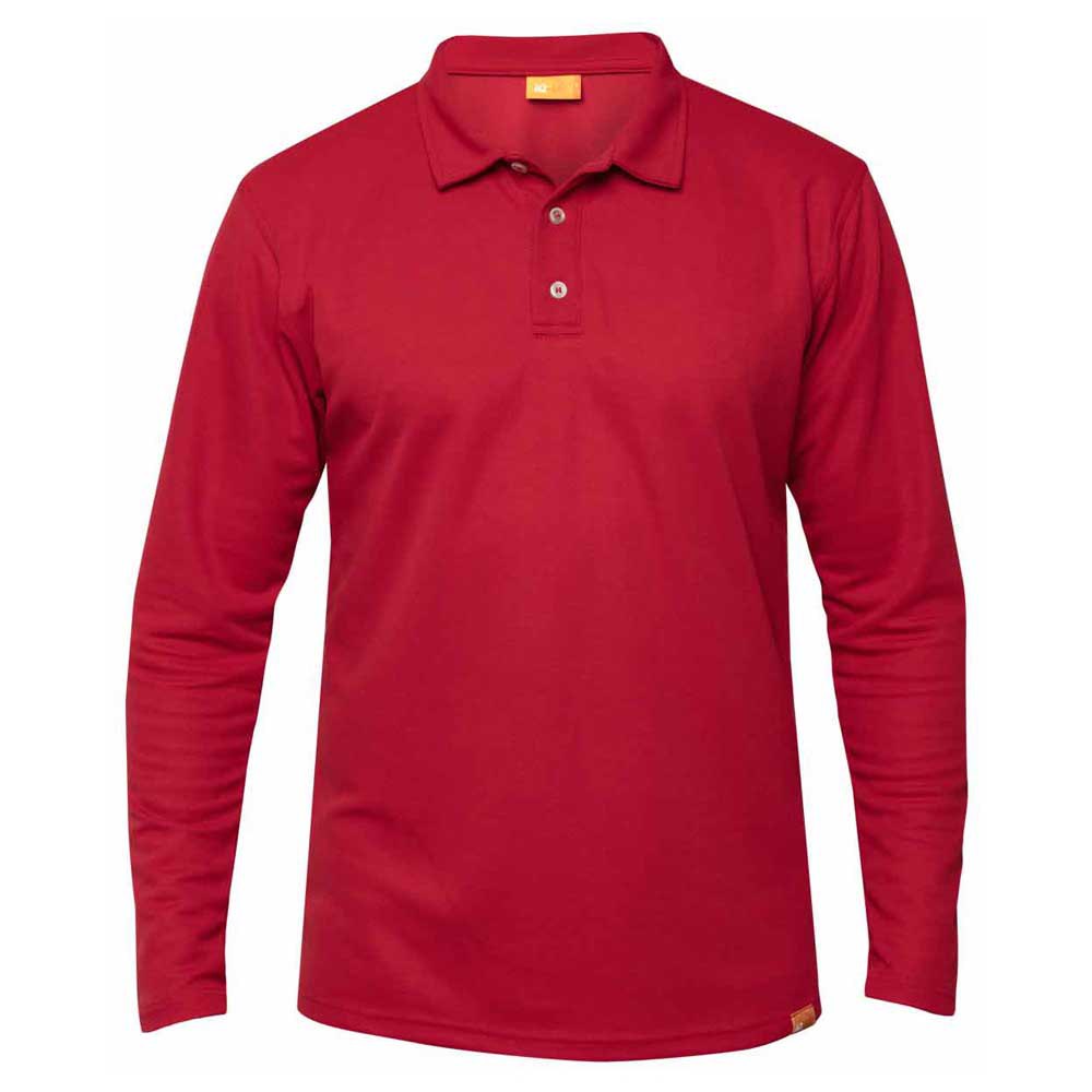 Iq-uv Uv 50+ Long Sleeve Polo Shirt Rot 2XL von Iq-uv