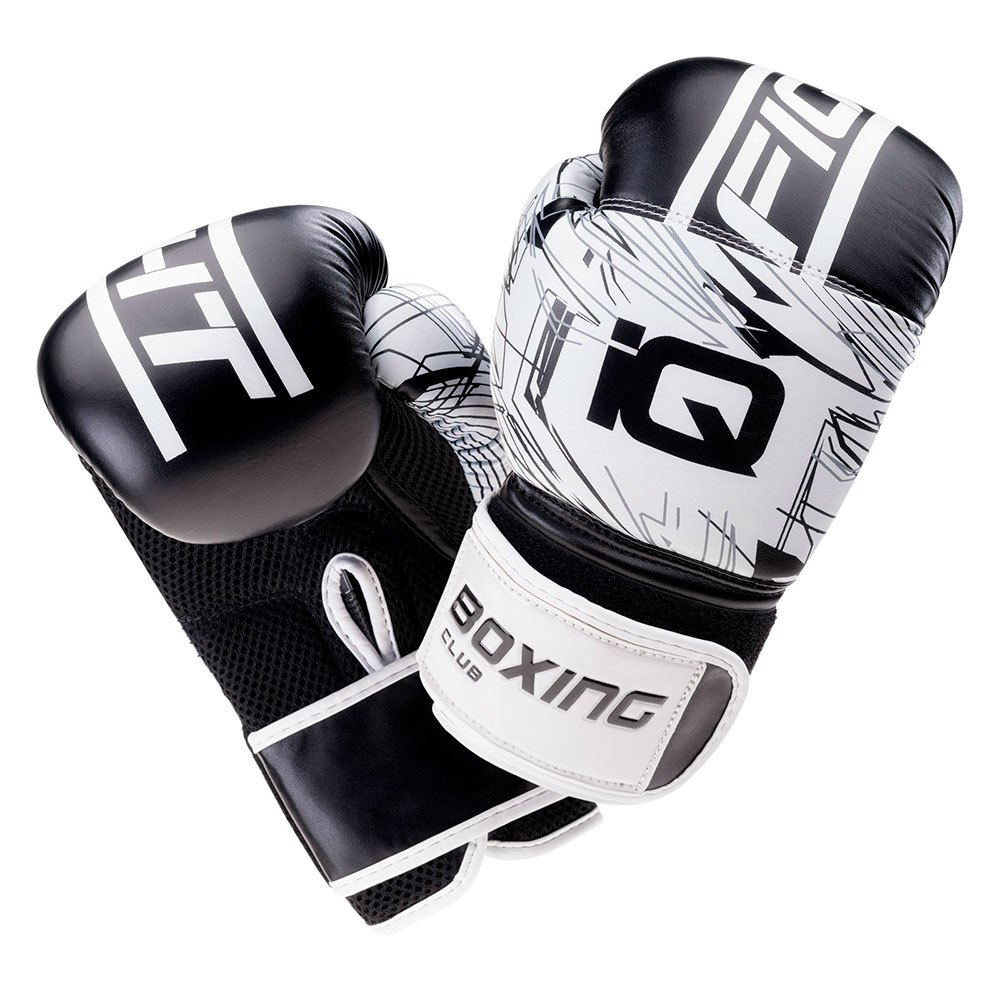Iq Bavo Artificial Leather Boxing Gloves Weiß,Schwarz 10 oz von Iq
