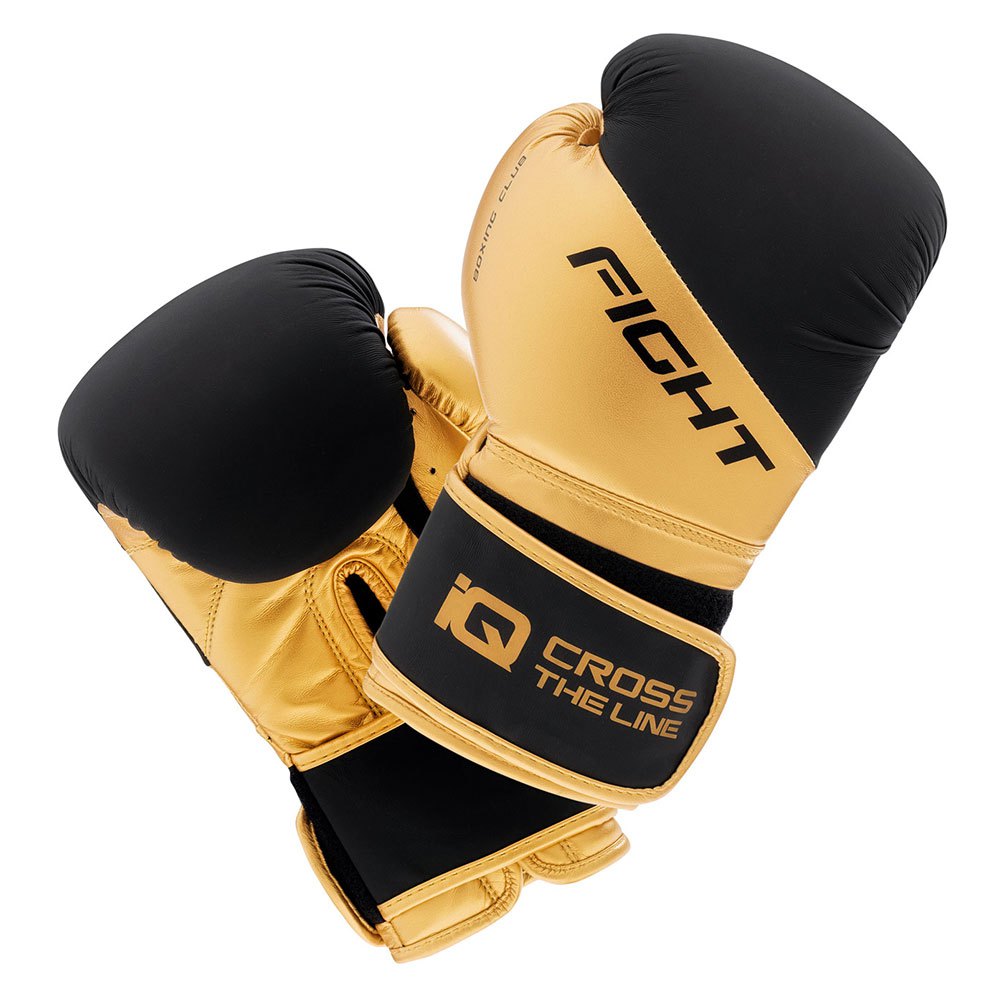 Iq M000136240 Artificial Leather Boxing Gloves Schwarz,Golden 10 oz von Iq