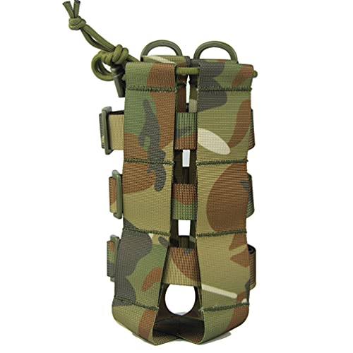 Iriisy Wasserflaschenhalter, wasserdichte Tasche, Kühltasche für Camping, Wasserflasche, Molle, taktische Tasche zum Laufen, Radfahren, Camping, Jagd (Camouflage-Grün) von Iriisy