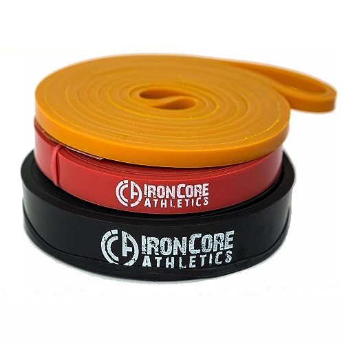 Klimmzughilfsband Set - 3 Pack Klimmzughilfsbänder - #1, 2, 3 - Bietet 5-120lb Widerstand/Unterstützung von Iron Core Athletics