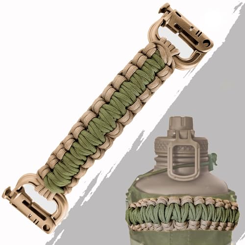 Iron Infidel Paracord-Griff für Kampfflasche (zweifarbig, grün und hellbraun) von Iron Infidel