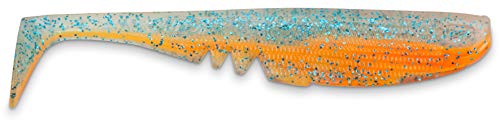 Racker Shad - Moby Softbaits Länge: 10,5cm / BGO Blue Glitter Orange lose von Iron Claw/SÄNGER von IronClaw