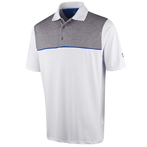 Island GREEN Herren 2022 Highlighted Print Golf Poloshirt - Weiß - XXL von Island Green