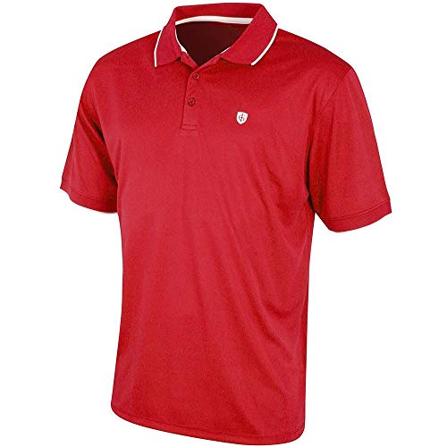 Island Green 2017 Classic Logo Chest Polo Performance Cool Pass Mens Golf Polo Shirt Red XXL von Island Green