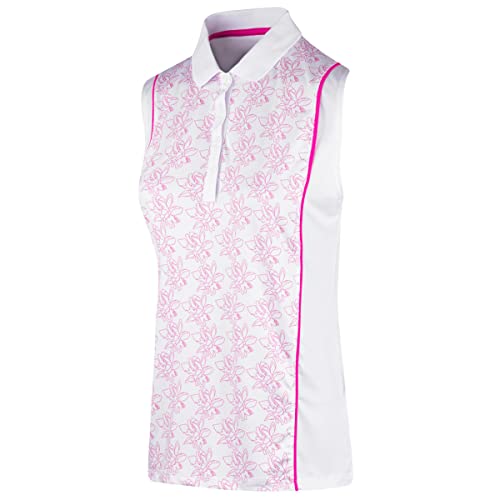 Island GREEN Damen Golf-Poloshirt mit Freesie-Druck, ärmellos, 2022 von Island Green