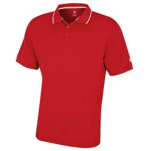 Island Green Herren Golf IGTS1899 Zurück Yoke-Detail-Polo-Hemd - Rot - L von Island Green