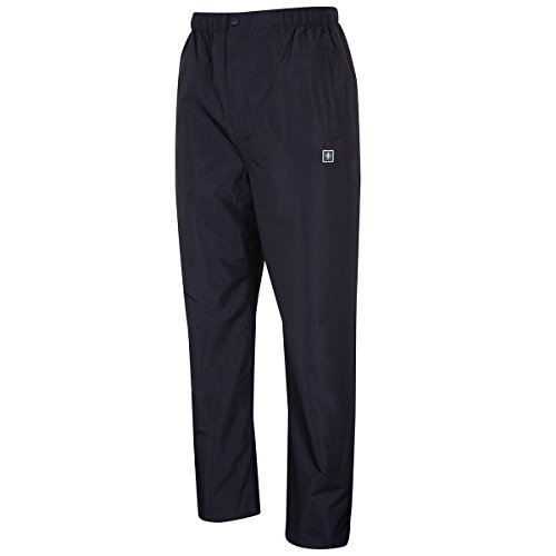 Island Green Mens Golf Waterproof Pants with Inner Dropped Hem Golf Trousers Black Medium-Short/Regular von Island Green