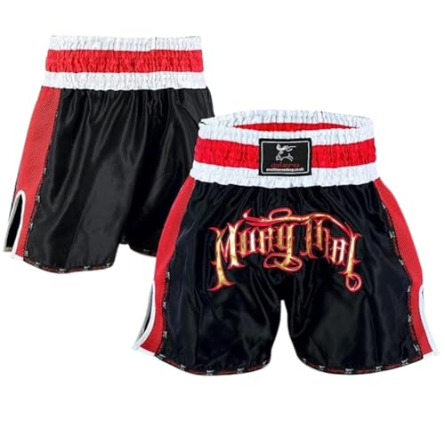 Islero Muay Thai Shorts Fight MMA Kickboxen Shorts Grappling Martial Arts Gear UFC Cage Fighting Shorts Herren Kleidung XL Schwarz von Islero Fitness