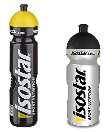 Isostar Sport Trinkflasche 500 ml + 1000 ml - BPA-frei - Wasserflasche für Laufen, Radfahren, Gym, Wandern - Praktischer und auslaufsicherer Push & Pull Verschluss von Isostar
