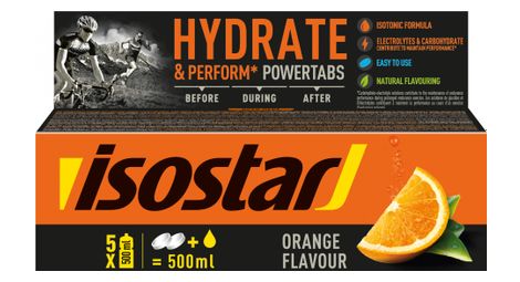 isostar effervescent powertabs schnelle hydratation geschmack orange von Isostar