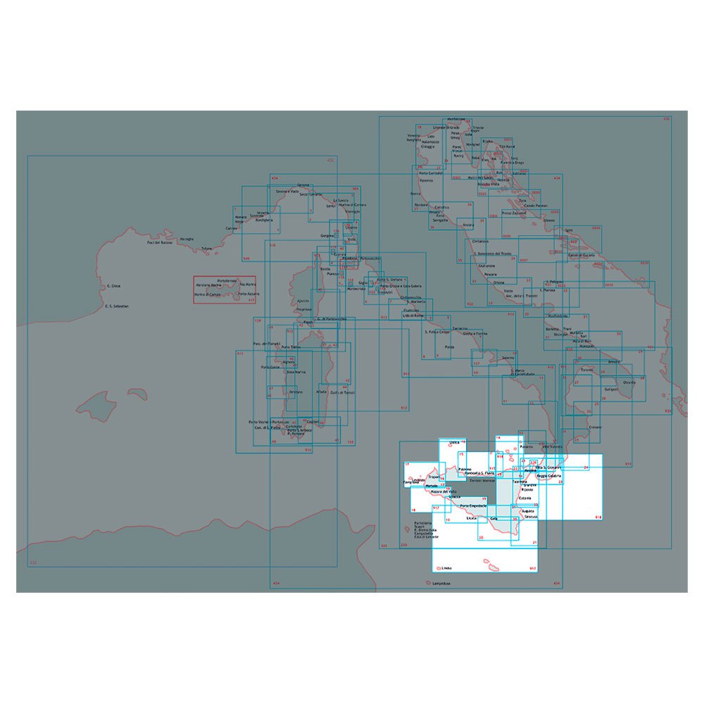 Istituto Idrografico Agusta-punta Stilo Marine Charts Blau von Istituto Idrografico
