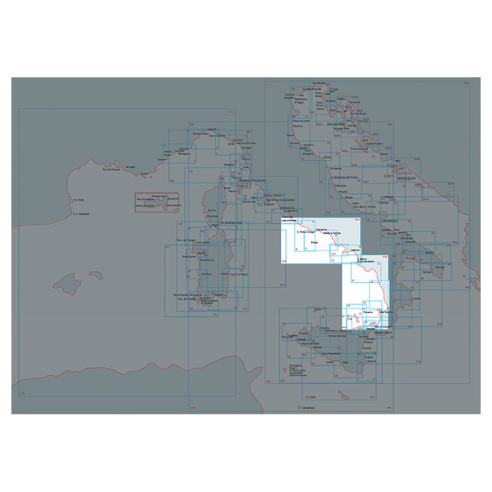 Istituto Idrografico Anzio-capo Circeo-isole Pontine Marine Charts Durchsichtig von Istituto Idrografico