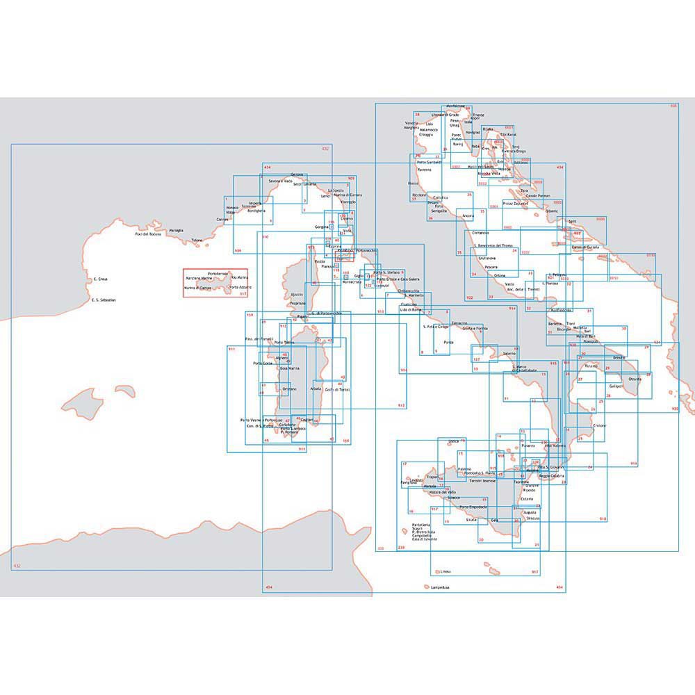 Istituto Idrografico Capo Circeo-ischia Isole Pontine Marine Charts Durchsichtig von Istituto Idrografico