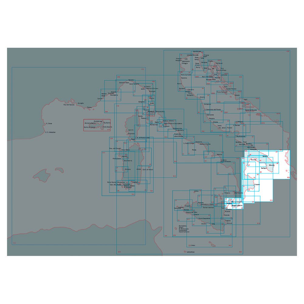 Istituto Idrografico Capo Milazzo-roccella Ionica Marine Charts Blau von Istituto Idrografico