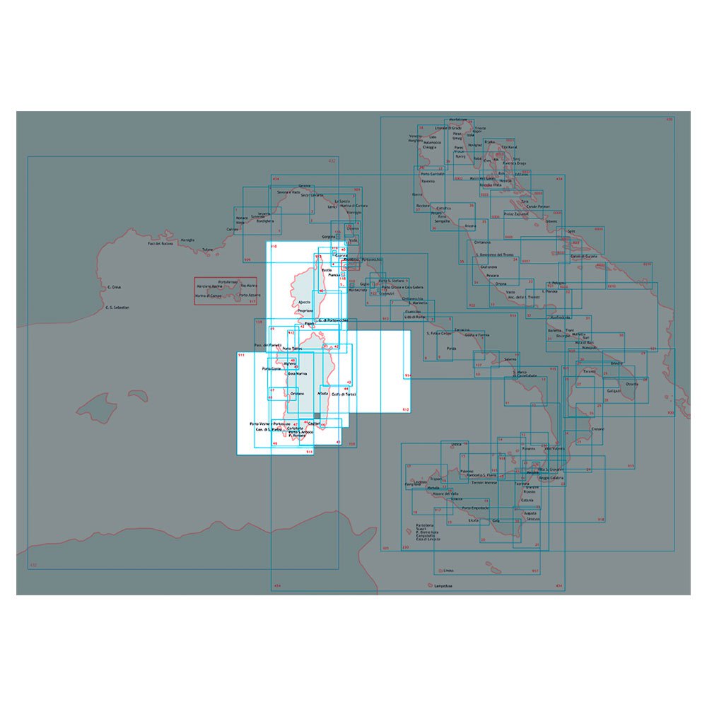 Istituto Idrografico Capo San Marco-capo Caccia Marine Charts Durchsichtig von Istituto Idrografico