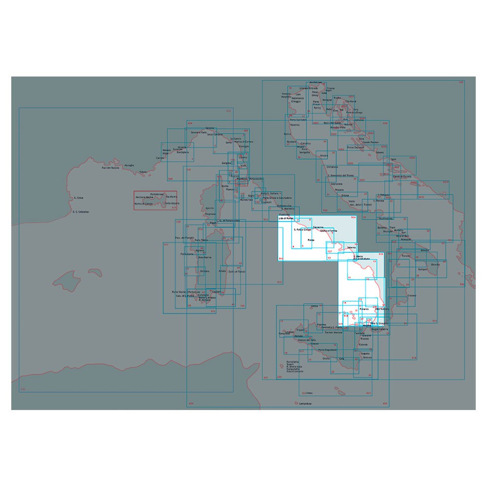 Istituto Idrografico Fiumicino-punta Licosa Marine Charts Durchsichtig von Istituto Idrografico