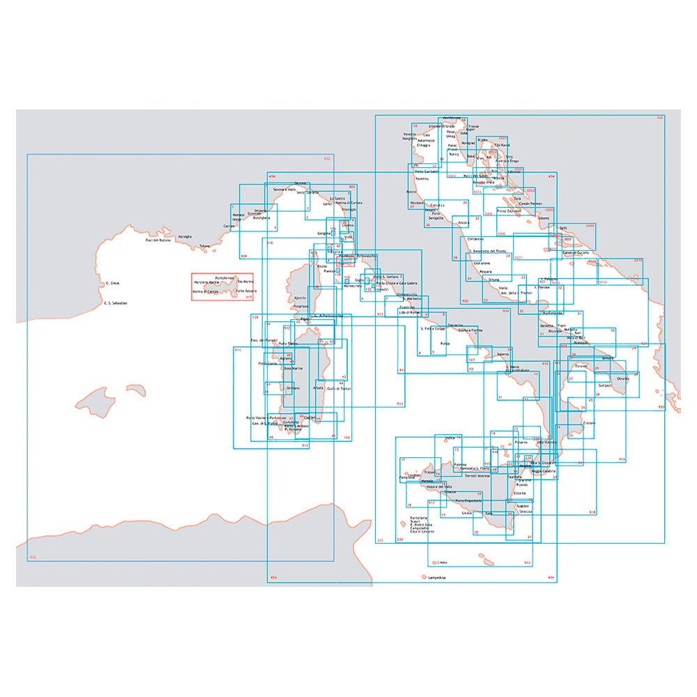 Istituto Idrografico Piombino-fiumicino Marine Charts Durchsichtig von Istituto Idrografico