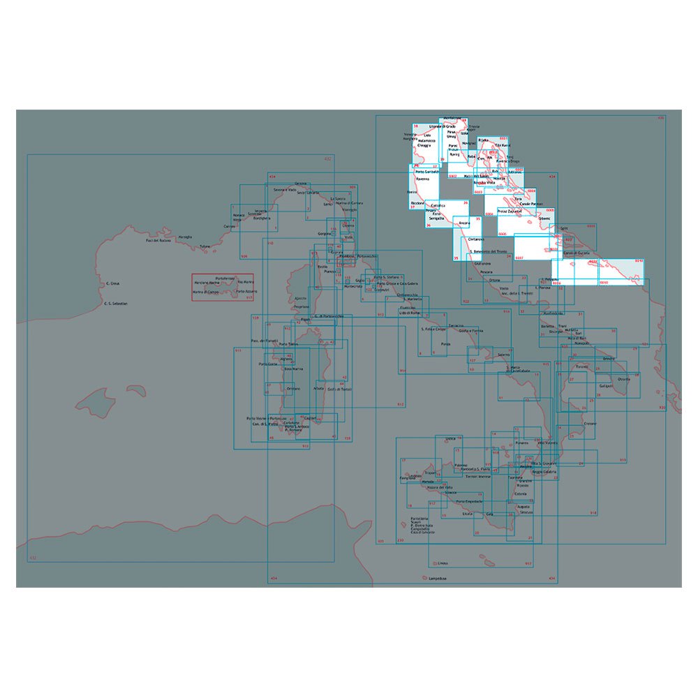 Istituto Idrografico Porto Corsini-pag Island Marine Charts Durchsichtig von Istituto Idrografico