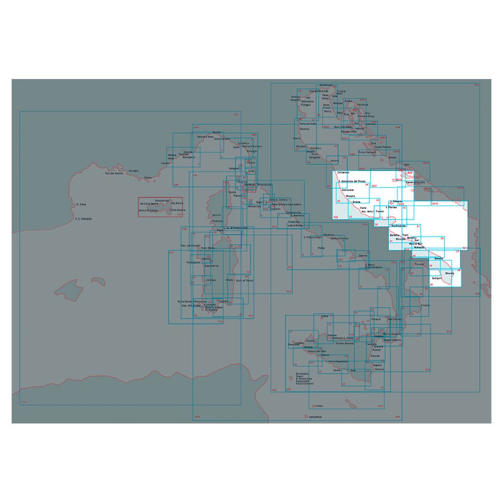 Istituto Idrografico Torre Dell´orso-brindisi Marine Charts Blau von Istituto Idrografico