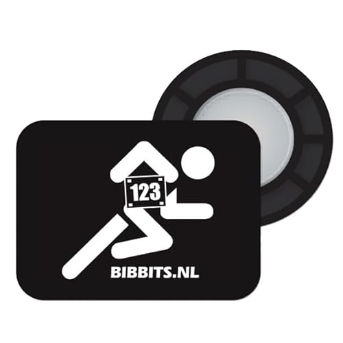 It's Running BibBits Magnetische Startnummernhalter Runner Black von It's Running