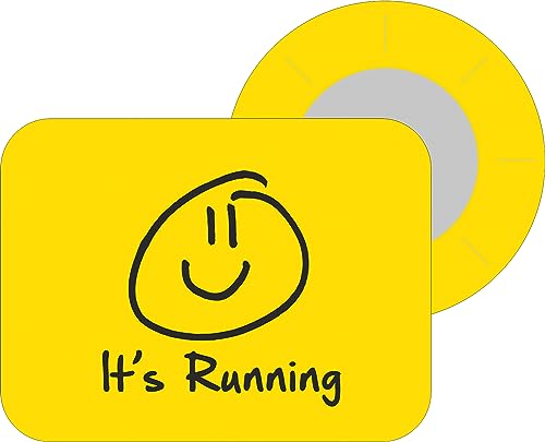 It's Running BibBits Smiley Yellow Magnetische Startnummernhalter 1 Set mit 4 Magnetenpaaren zum schonenden Fixieren der Racenumber am Laufshirt von It's Running