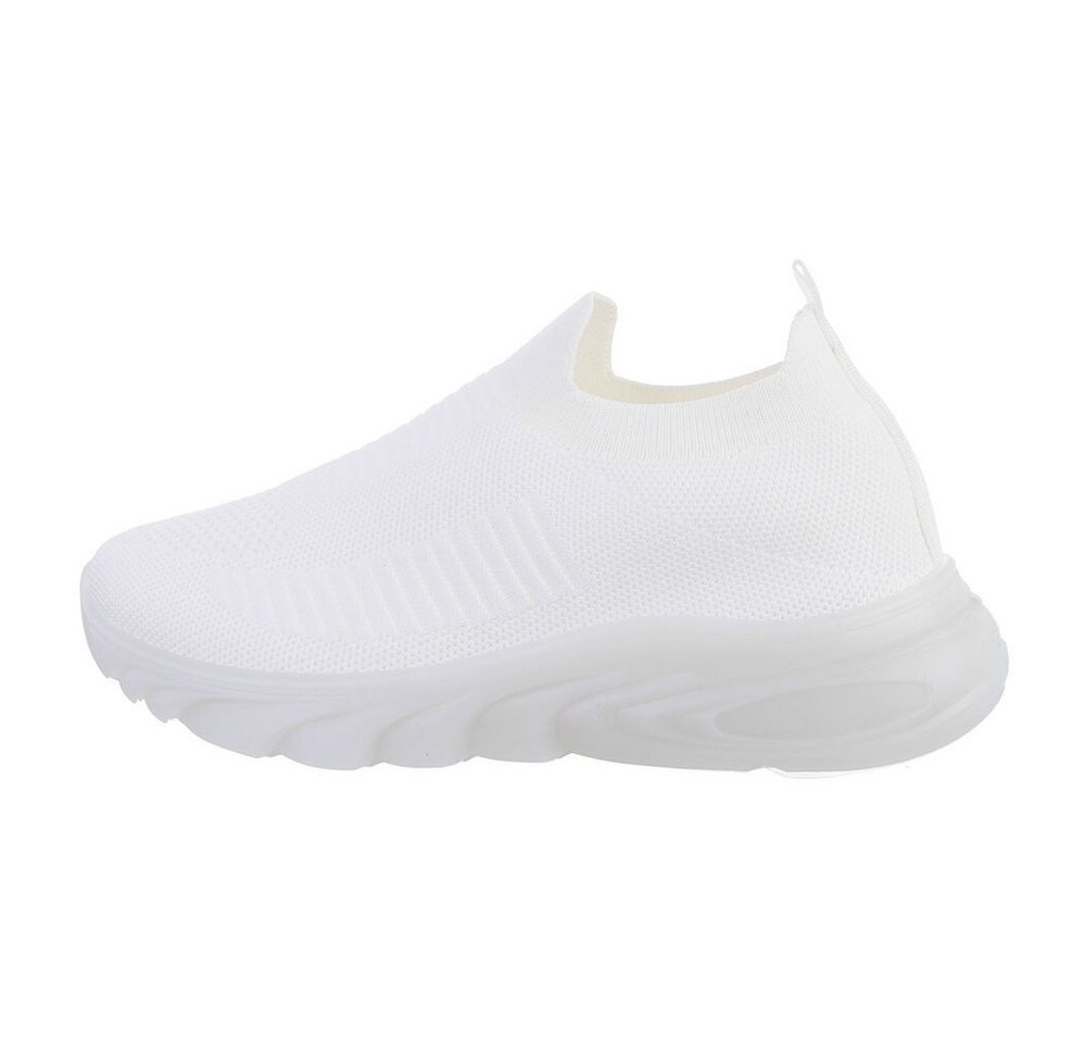 Ital-Design Damen Low-Top Freizeit Sneaker (79359466) Flach Sneakers Low in Weiß von Ital-Design