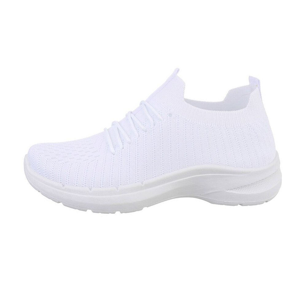 Ital-Design Damen Low-Top Freizeit Sneaker (85878525) Flach Sneakers Low in Weiß von Ital-Design