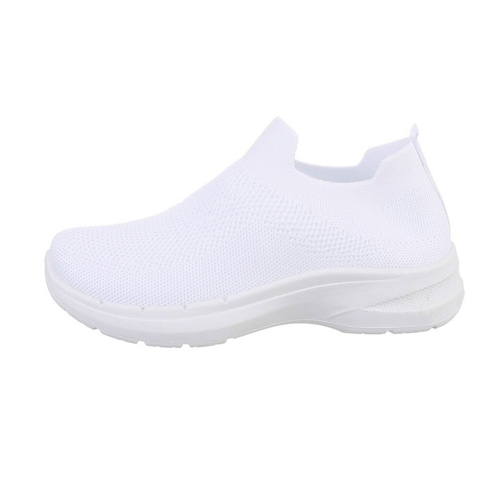 Ital-Design Damen Low-Top Freizeit Sneaker (85379400) Flach Sneakers Low in Weiß von Ital-Design