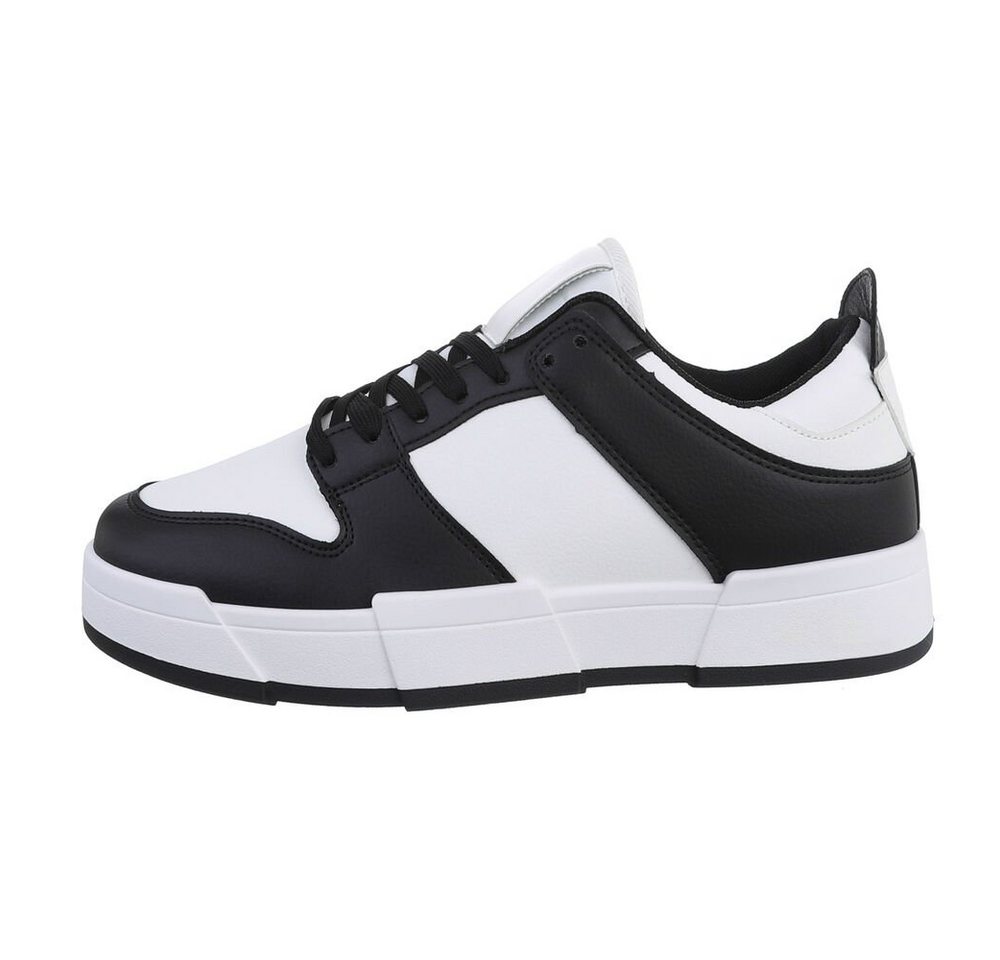 Ital-Design Herren Low-Top Freizeit Sneaker Flach Sneakers in Schwarz von Ital-Design