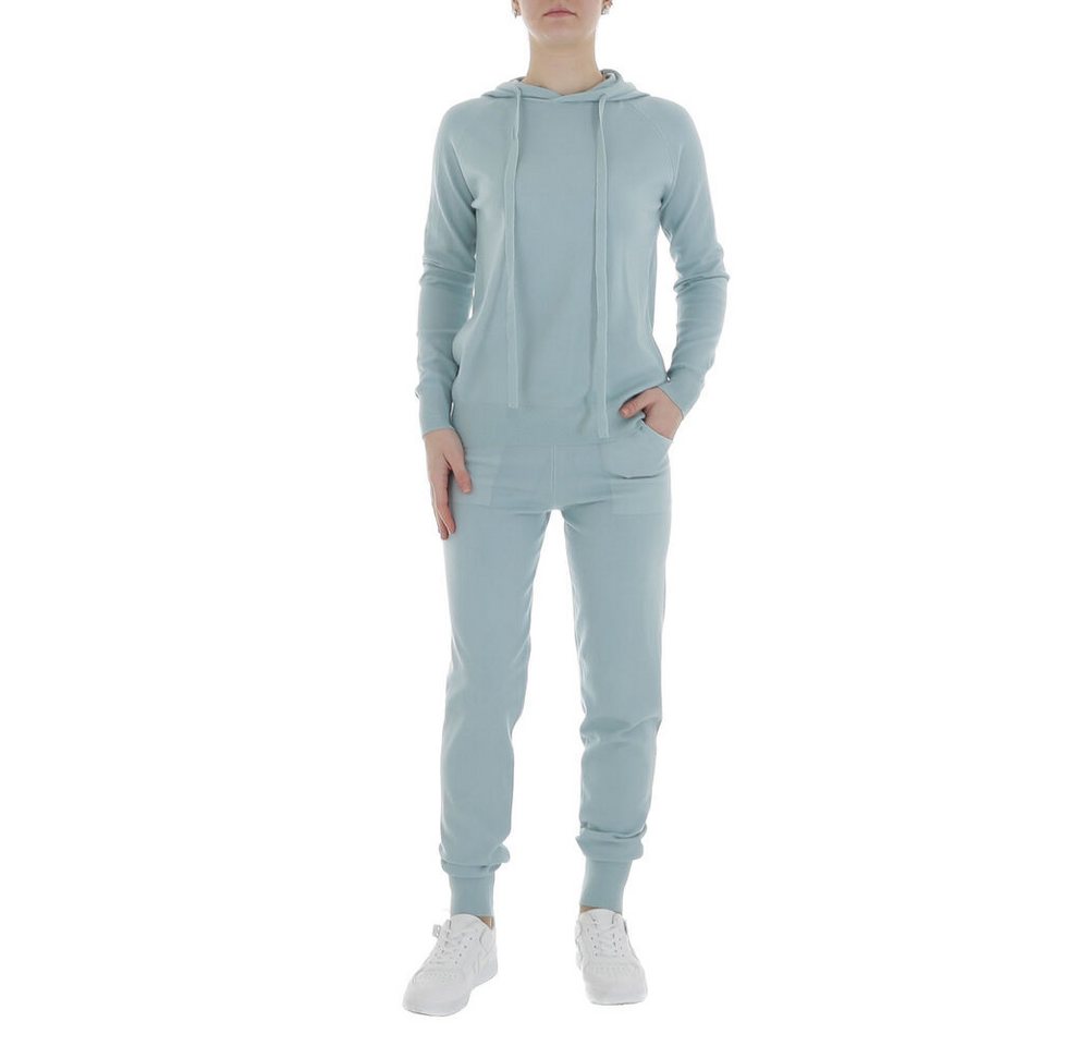 Ital-Design Jogginganzug Damen Freizeit (86365259), Kapuze Stretch Zweiteiler in Mint von Ital-Design