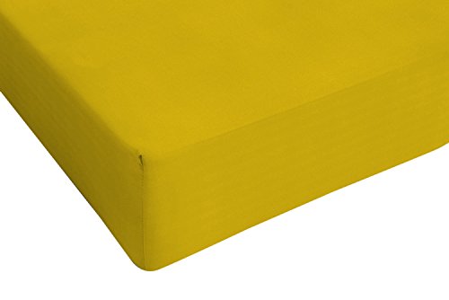 Max color Betttuch 25cm Ecke, Senf, Doppelte von Italian Bed Linen