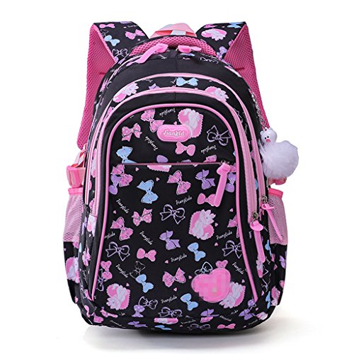 Mädchen Schulrucksack,Kinder Schultaschen für Grundschüler Schöne Bow-Knot Kinderrucksäcke Reise Outdoor-Tasche von IvyH