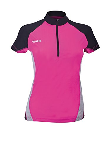 IZAS Damen Running Arbel Kurzärmeliges Laufshirt, pink/schwarz/grau, XL von IZAS