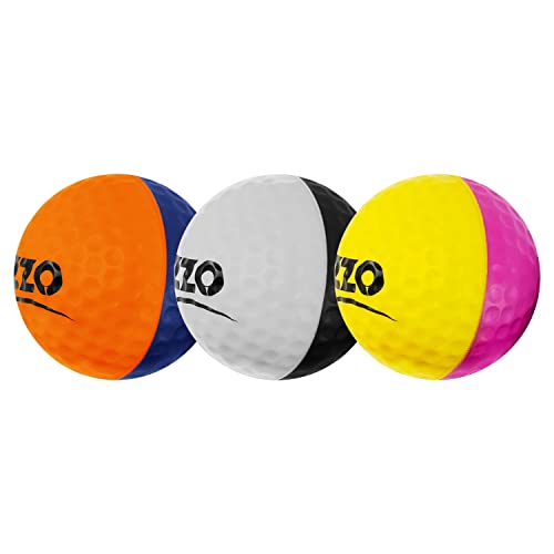 Izzo TRU-Spin Soft Flight Practice Golfbälle, zweifarbig, Schaumstoff, 12 Stück von Izzo