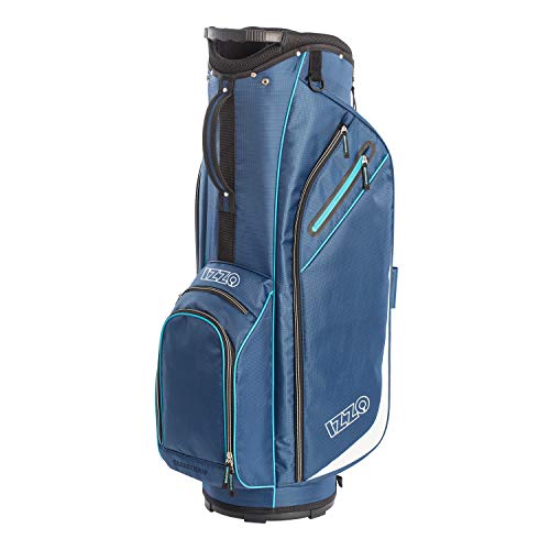 Izzo Golf Izzo Ultra-Lite Golftasche mit Einzelriemen und exklusiven Funktionen, Marineblau/Hellblau von Izzo