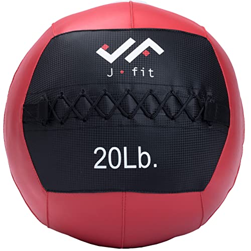 j/fit Medizinball Wandball, Rot/Schwarz, 9,1 kg (20-0056) von J/FIT